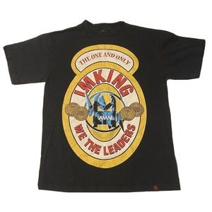 IMKING Shirt Mens Medium Black Short Sleeve Streetwear Lightweight Casual Adults